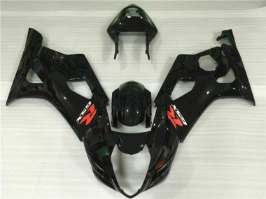 Brillante Negro ABS Carenado Suzuki GSXR 1000 K3 2003-2004