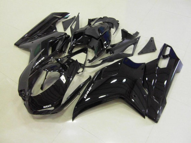 Brillante Negro Carenado Ducati 848 1098 1198 2007-2014 Brillante Negro Carenado Ducati 848 1098 1198 2007-2014