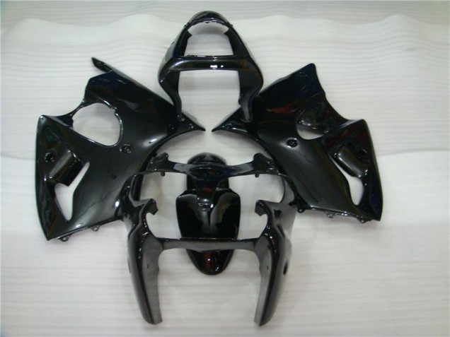Brillante Negro Carenado Kawasaki ZX6R 2000-2002 Brillante Negro Carenado Kawasaki ZX6R 2000-2002