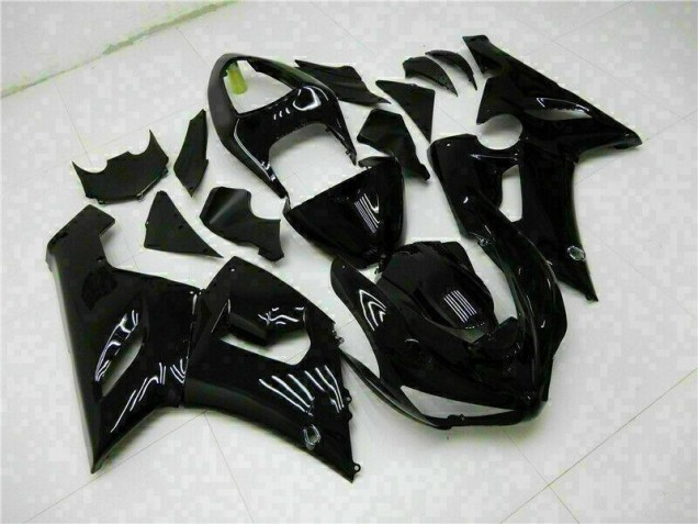 Brillante Negro Carenado Kawasaki ZX6R 2005-2006 Brillante Negro Carenado Kawasaki ZX6R 2005-2006
