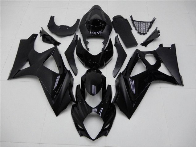 Brillante Negro Mate Carenado Suzuki GSXR 1000 K7 2007-2008 Brillante Negro Mate Carenado Suzuki GSXR 1000 K7 2007-2008
