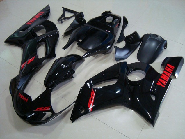 Brillante Negro Rojo Calcomanías Kits Completo Carenado Yamaha R6 1998-2002