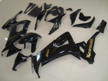 Brillante Negro con Oro Pegatinas Carenado Kawasaki ZX10R 2008-2010