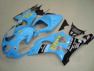 Claro Azul Negro Carenado Suzuki GSXR 1000 K1 2000-2002