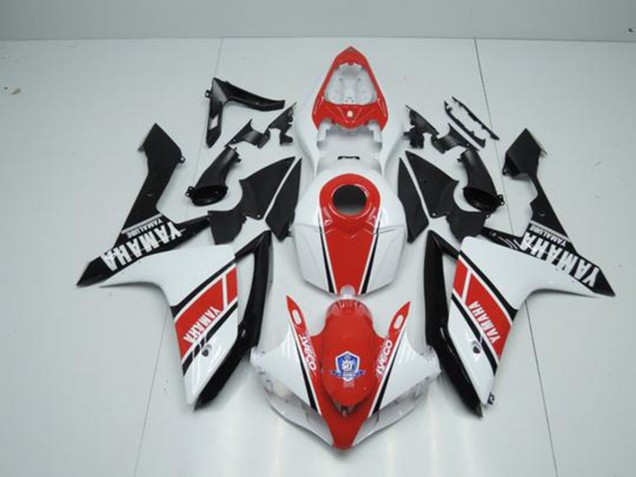 Fábrica Rojo Blanco Carenado Yamaha R1 2007-2008