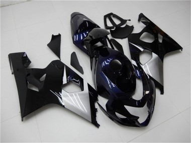 Carenados Moto Suzuki GSXR 600/750 2004-2005 - Negro Brillante Plata Azul
