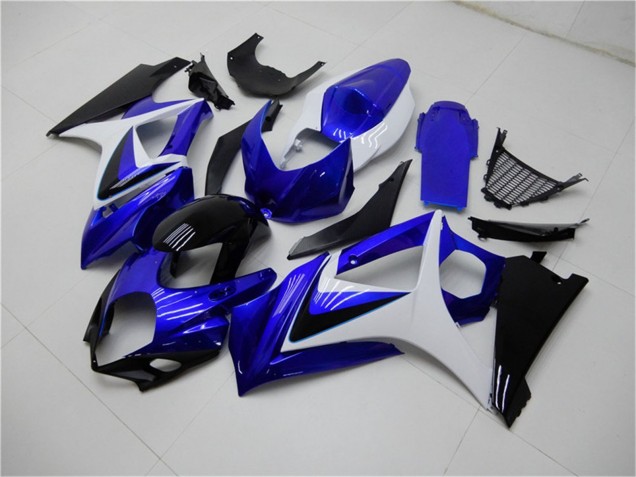 Carenados Moto Suzuki GSXR 1000 2007-2008 - Blanco Azul Negro No Calcomanía