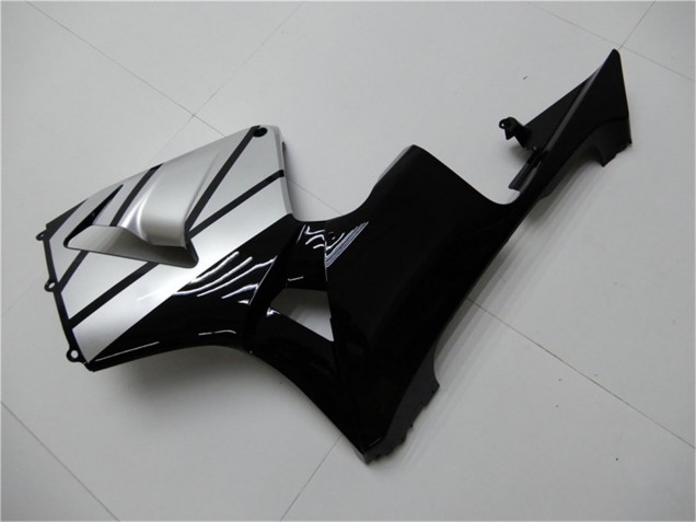 Carenados Moto Honda CBR600RR 2003-2004 - Plata Negro Brillante Raya