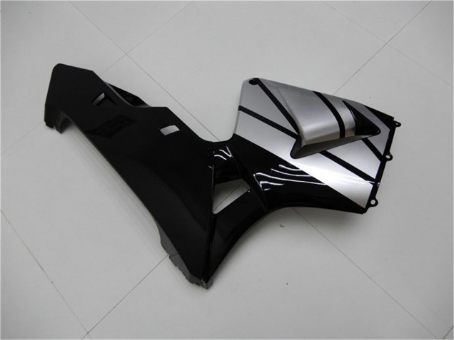 Carenados Moto Honda CBR600RR 2003-2004 - Plata Negro Brillante Raya