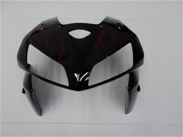 Kits Carenado Moto Honda CBR600RR 2005-2006 - Negro Brillante Rojo Llama