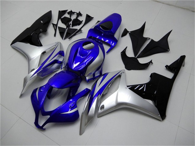 Carenados Moto Honda CBR600RR 2007-2008 - Plata Azul Negro Brillante OEM Estilo