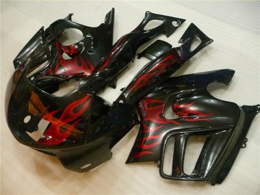 Carenados Moto Honda CBR600 F3 1995-1996 - Negro Brillante Rojo Llama