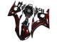Carenado Moto Yamaha YZF R6 2003-2004 - Negro Brillante Rojo Llama