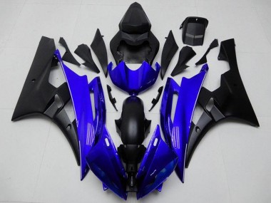 Carenado Moto Yamaha YZF R6 2006-2007 - Azul Negro Mate