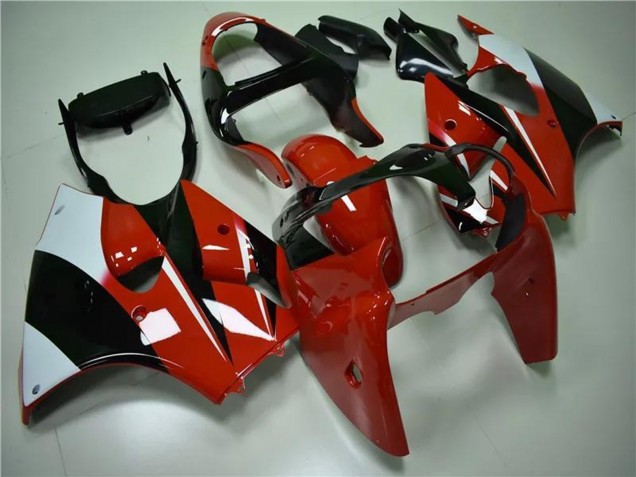 Carenados Moto Kawasaki ZX6R 2000-2002 - Blanco Rojo Negro Brillante