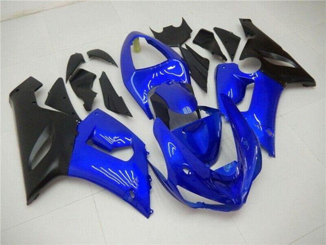 Carenados Moto Kawasaki ZX6R 2005-2006 - Azul Negro Mate