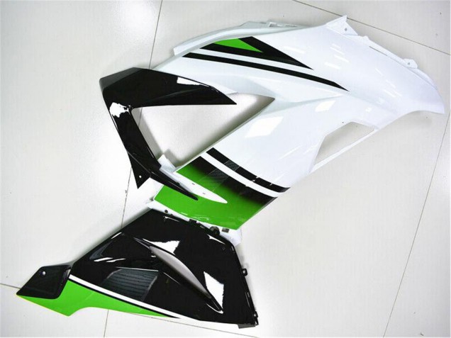 Carenados Moto Kawasaki ZX6R 2013-2018 - Verde Blanco Negro Brillante