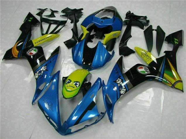 Carenados Moto Yamaha YZF R1 2004-2006 - Azul Amarillo Tiburón