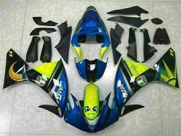 Carenados Moto Yamaha YZF R1 2009-2011 - Azul Amarillo Tiburón