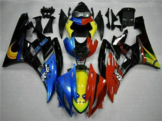 Carenados Moto Yamaha YZF R6 2006-2007 - Amarillo Azul Rojo Negro Brillante Tiburón