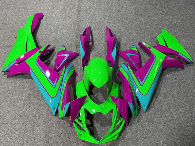 Carenados Moto Suzuki GSXR 600 / GSXR 750 2011-2024 - Verde Magenta Azul Claro