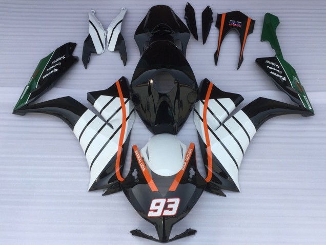 Carenados Moto Honda CBR1000RR 2012-2016 - Blanco Naranja Negro Brillante Baracuda 93