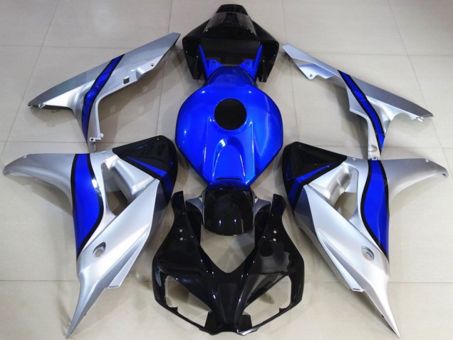 Carenados Moto Honda CBR1000RR 2006-2007 - Plata Azul Negro Brillante