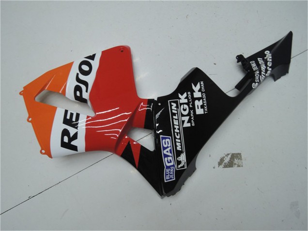 Kits Carenado Moto Honda CBR600RR 2003-2004 - Naranja Blanco Rojo Negro Brillante Repsol