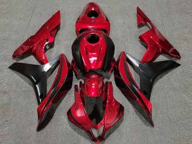 Carenado Moto Honda CBR600RR 2007-2008 - Rojo Negro Brillante OEM Estilo