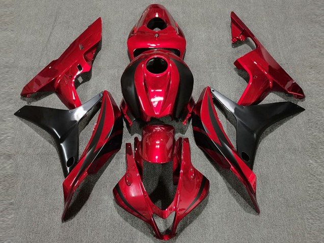 Carenado Moto Honda CBR600RR 2007-2008 - Rojo Negro Brillante OEM Estilo