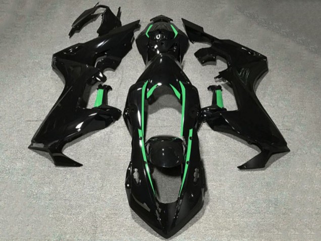 Carenados Moto Honda CBR1000RR 2017-2024 - Negro Brillante Verde Bosque Línea