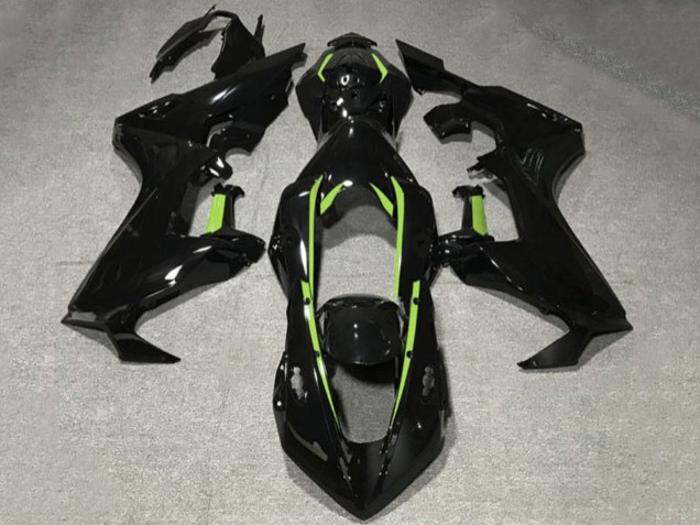 Carenados Moto Honda CBR1000RR 2017-2024 - Negro Brillante Verde Lima Línea