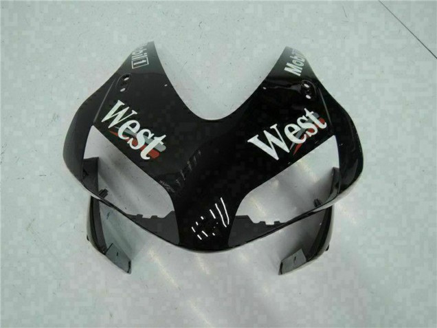 Carenados Moto Honda CBR600RR 2003-2004 - Negro Brillante Blanco West Mobil