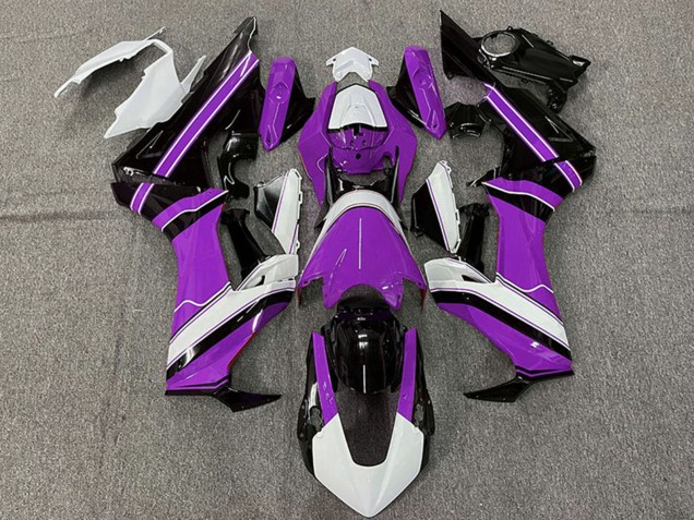 Carenado Moto Honda CBR1000RR 2017-2023 - Blanco Púrpura Negro Brillante
