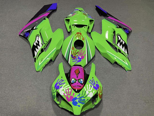 Carenados Moto Honda CBR1000RR 2004-2005 - Verde Púrpura Azul Negro Tiburón