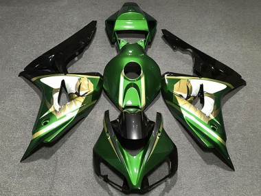 Carenados Moto Honda CBR1000RR 2006-2007 - Verde Blanco Oro Negro Brillante
