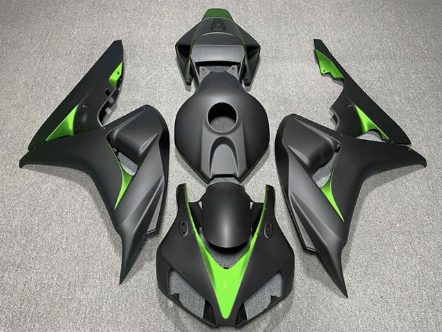 Carenados Moto Honda CBR1000RR 2006-2007 - Negro Mate Verde