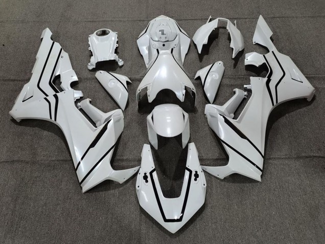 Carenados Moto Honda CBR1000RR 2017-2023 - Blanco Perla Negro Línea