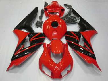 Carenados Moto Honda CBR1000RR 2006-2007 - Rojo Negro Brillante Negro Mate