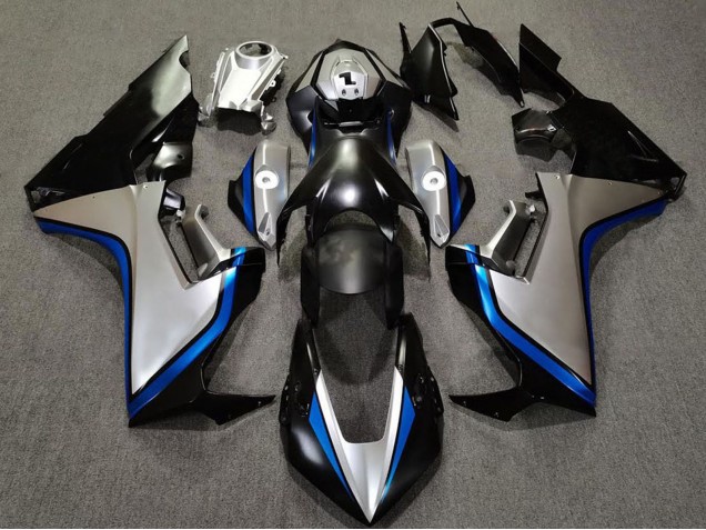 Carenados Moto Honda CBR1000RR 2017-2023 - Plata Azul Negro Brillante