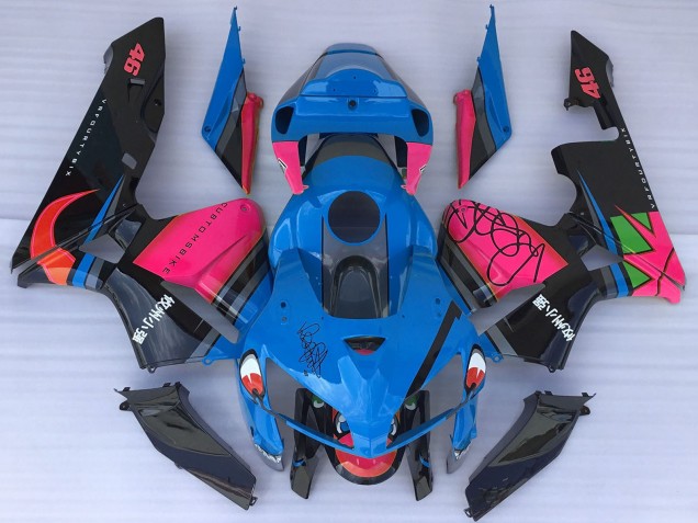 Carenados Moto Honda CBR600RR 2005-2006 - Azul Tiburón Rosa