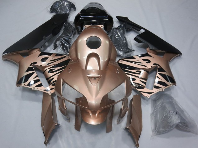 Carenados Moto Honda CBR600RR 2005-2006 - Negro Brillante Bronze Llama