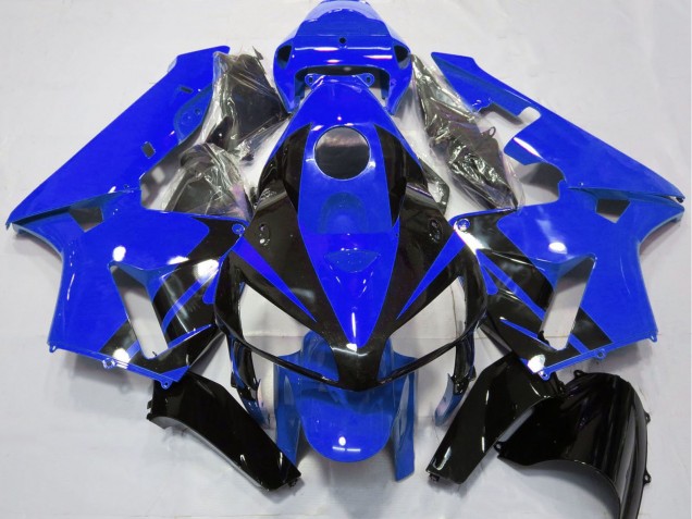 Carenados Moto Honda CBR600RR 2005-2006 - Azul Negro Brillante Diseño