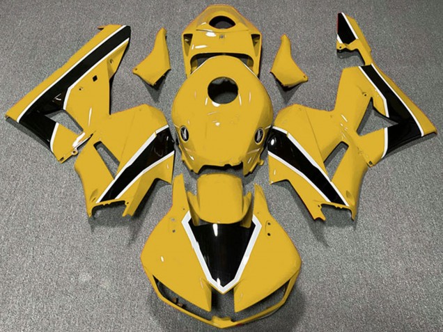 Carenados Moto Honda CBR600RR 2013-2026 - Amarillo Blanco Negro Brillante