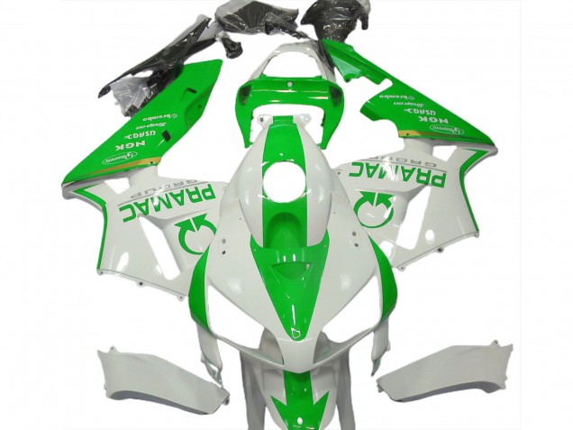 Carenados Moto Honda CBR600RR 2005-2006 - Blanco Verde Claro Pramac
