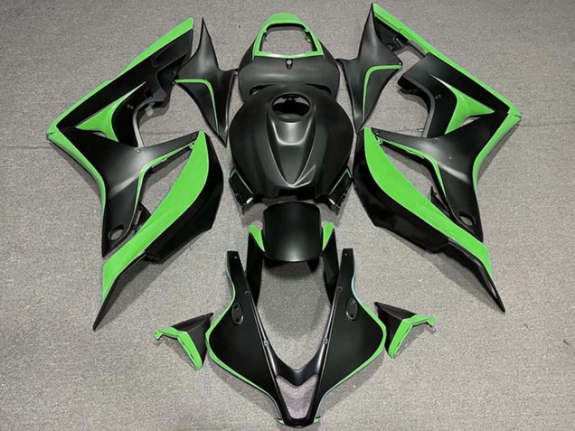 Carenado Moto Honda CBR600RR 2007-2008 - Verde Negro Mate