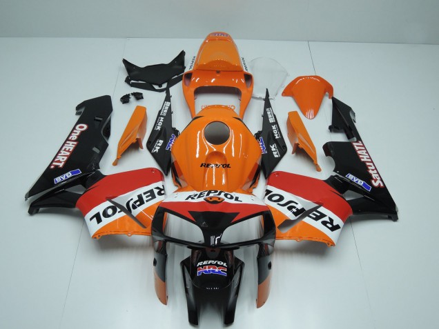 Carenados Moto Honda CBR600RR 2005-2006 - Naranja Rojo Blanco Negro One Heart Repsol