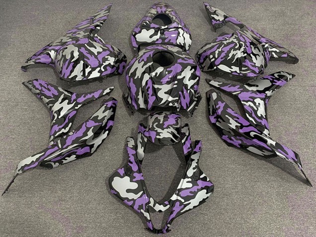 Carenados Moto Honda CBR600RR 2009-2012 - Púrpura Plata Camouflage