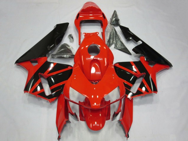 Carenados Moto Honda CBR600RR 2003-2004 - Rojo Negro Brillante OEM Estilo
