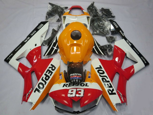 Carenados Moto Honda CBR600RR 2013-2026 - Naranja Blanco Rojo Negro Brillante Repsol 93